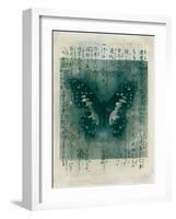 Butterfly Calligraphy I-Elena Ray-Framed Art Print