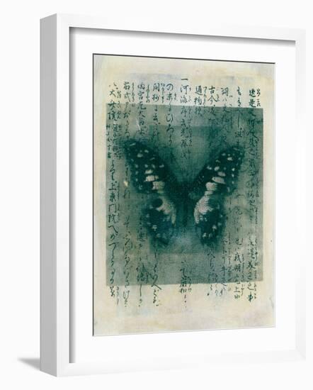 Butterfly Calligraphy I-Elena Ray-Framed Art Print