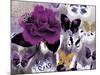 Butterfly Collage Magenta-Evangeline Taylor-Mounted Art Print