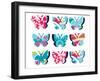 Butterfly Collage-null-Framed Giclee Print