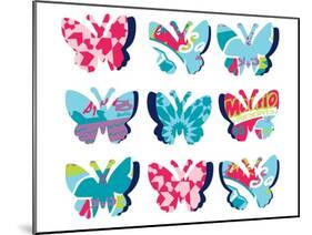 Butterfly Collage-null-Mounted Giclee Print