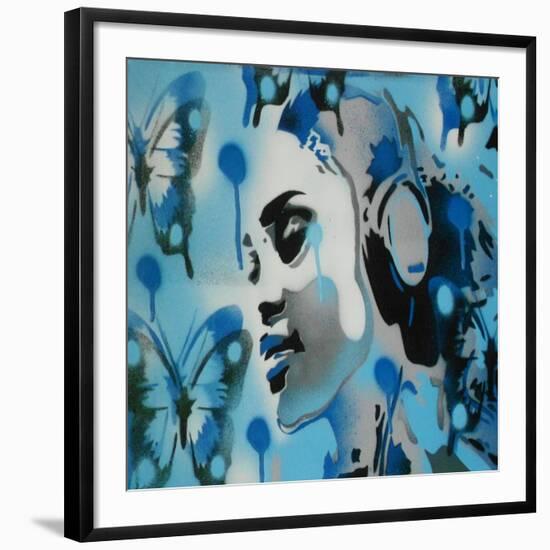 Butterfly Dreams-Abstract Graffiti-Framed Premium Giclee Print