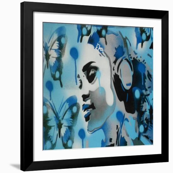 Butterfly Dreams-Abstract Graffiti-Framed Giclee Print