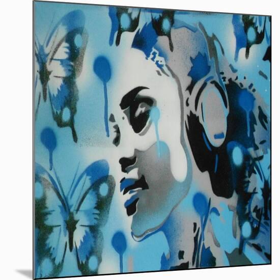 Butterfly Dreams-Abstract Graffiti-Mounted Giclee Print