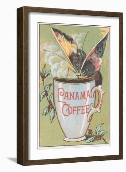 Butterfly Drinking Panama Coffee-null-Framed Art Print