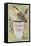 Butterfly Drinking Panama Coffee-Found Image Press-Framed Stretched Canvas