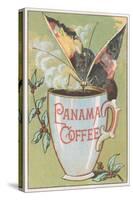 Butterfly Drinking Panama Coffee-Found Image Press-Stretched Canvas