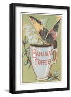 Butterfly Drinking Panama Coffee-Found Image Press-Framed Giclee Print