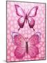 Butterfly Duo in Pink-Elizabeth Medley-Mounted Art Print