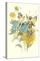 Butterfly Fairies Courting-null-Stretched Canvas