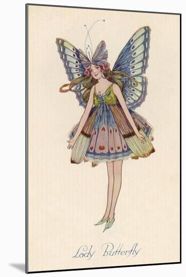 Butterfly Fairy-null-Mounted Art Print