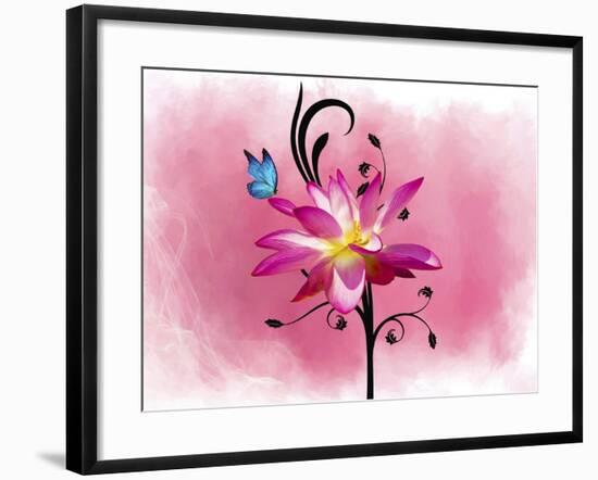 Butterfly Flower 3-Ata Alishahi-Framed Giclee Print