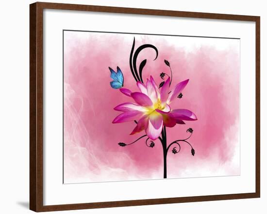 Butterfly Flower 3-Ata Alishahi-Framed Giclee Print