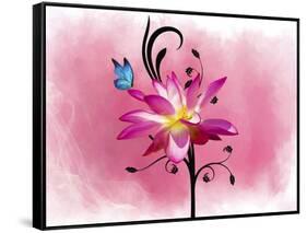 Butterfly Flower 3-Ata Alishahi-Framed Stretched Canvas