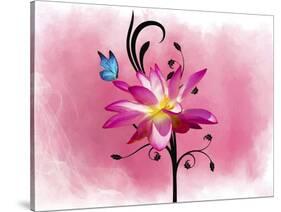 Butterfly Flower 3-Ata Alishahi-Stretched Canvas