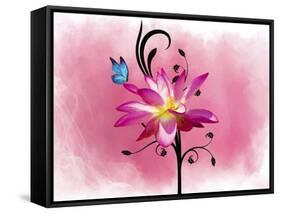 Butterfly Flower 3-Ata Alishahi-Framed Stretched Canvas