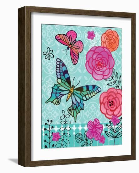 Butterfly Garden II-Teresa Woo-Framed Art Print