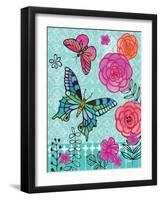 Butterfly Garden II-Teresa Woo-Framed Art Print