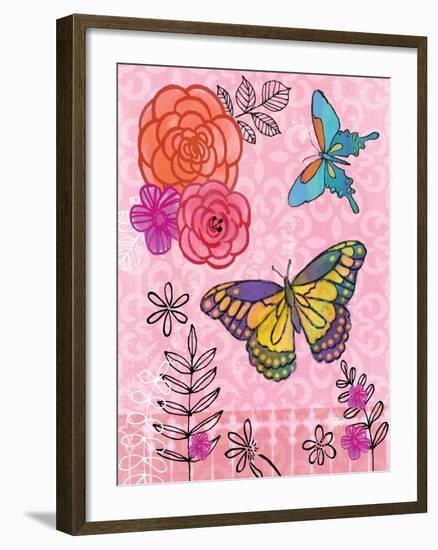 Butterfly Garden III-Teresa Woo-Framed Art Print