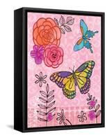 Butterfly Garden III-Teresa Woo-Framed Stretched Canvas