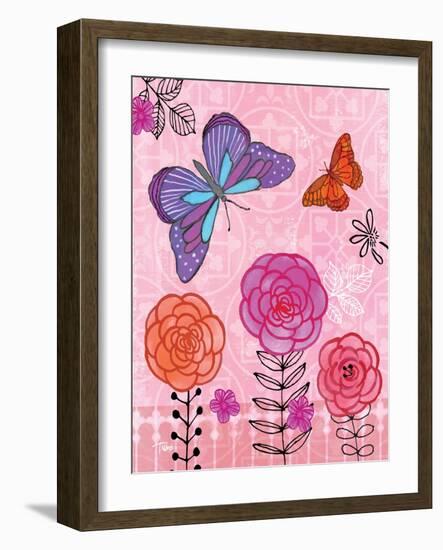 Butterfly Garden IV-Teresa Woo-Framed Art Print