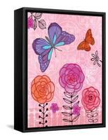 Butterfly Garden IV-Teresa Woo-Framed Stretched Canvas