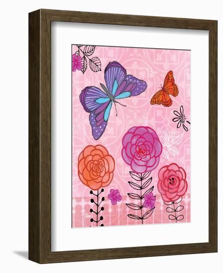 Butterfly Garden IV-Teresa Woo-Framed Art Print