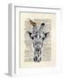 Butterfly Giraffe-Matt Dinniman-Framed Art Print