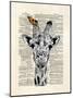 Butterfly Giraffe-Matt Dinniman-Mounted Art Print