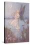 Butterfly Girl Playing Flute-null-Stretched Canvas