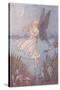 Butterfly Girl Playing Flute-null-Stretched Canvas