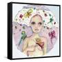 Butterfly Girl-Wyanne-Framed Stretched Canvas