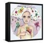 Butterfly Girl-Wyanne-Framed Stretched Canvas