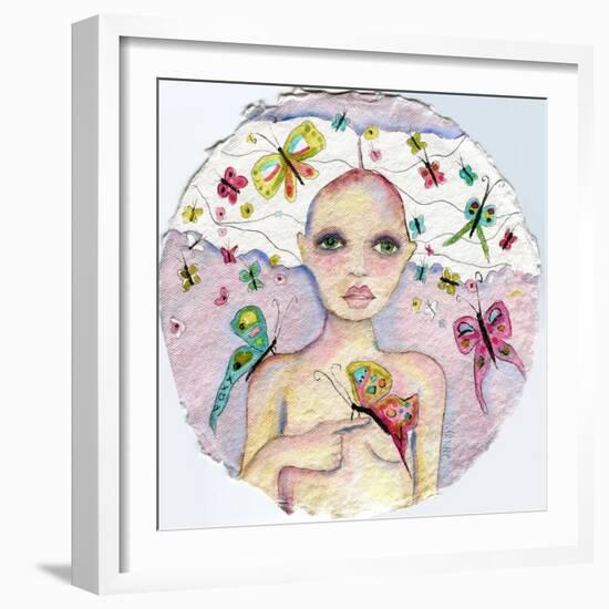 Butterfly Girl-Wyanne-Framed Giclee Print