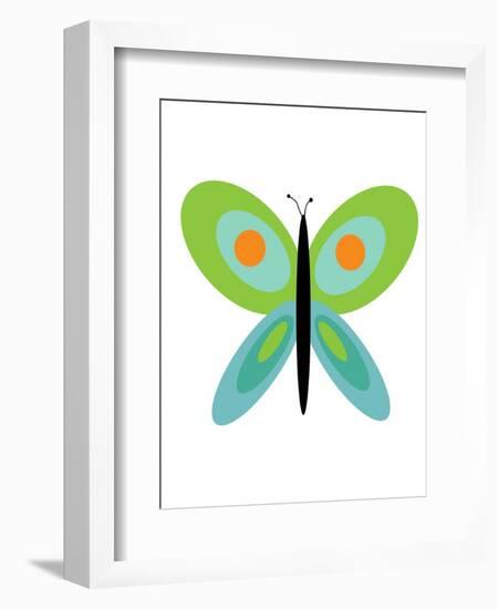 Butterfly Goes Mod Four-Jan Weiss-Framed Art Print