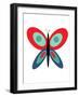 Butterfly Goes Mod Three-Jan Weiss-Framed Art Print