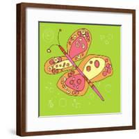 Butterfly Groove-Jan Weiss-Framed Art Print