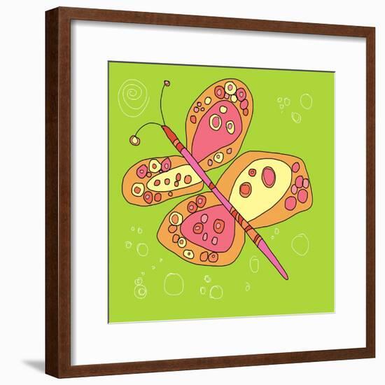 Butterfly Groove-Jan Weiss-Framed Art Print