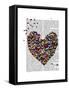 Butterfly Heart-Fab Funky-Framed Stretched Canvas