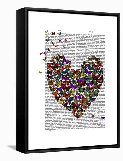 Butterfly Heart-Fab Funky-Framed Stretched Canvas