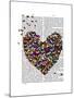 Butterfly Heart-Fab Funky-Mounted Art Print