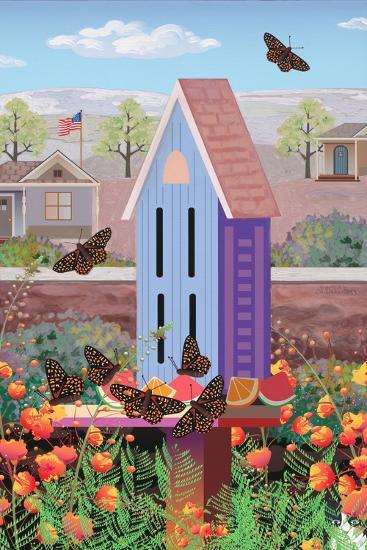 'Butterfly House Among Desert Bird Of Paradise' Posters - Julie Pace