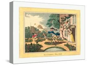 Butterfly Hunting, 1806, Hand-Colored Etching, Rosenwald Collection-Thomas Rowlandson-Stretched Canvas