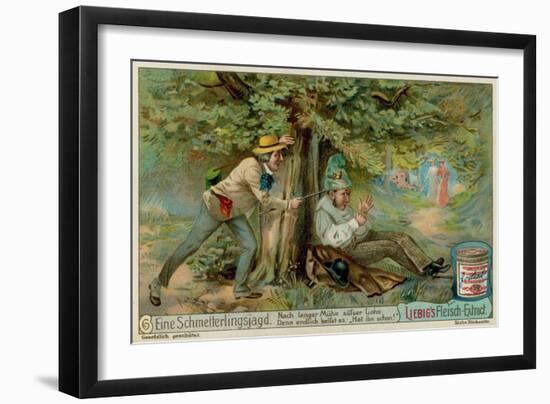 Butterfly Hunting and a Sleeper-null-Framed Giclee Print