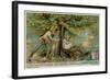 Butterfly Hunting and a Sleeper-null-Framed Giclee Print