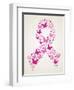 Butterfly in Breast Cancer Awareness Ribbon-cienpies-Framed Art Print