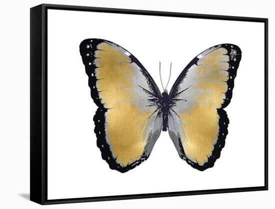 Butterfly in Metallic I-Julia Bosco-Framed Stretched Canvas