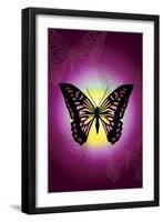 Butterfly in Purple Shadow-Ikuko Kowada-Framed Giclee Print