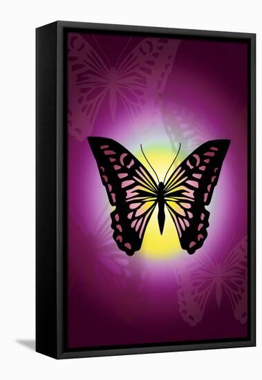 Butterfly in Purple Shadow-Ikuko Kowada-Framed Stretched Canvas