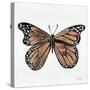 Butterfly in Rose Gold-Cat Coquillette-Stretched Canvas
